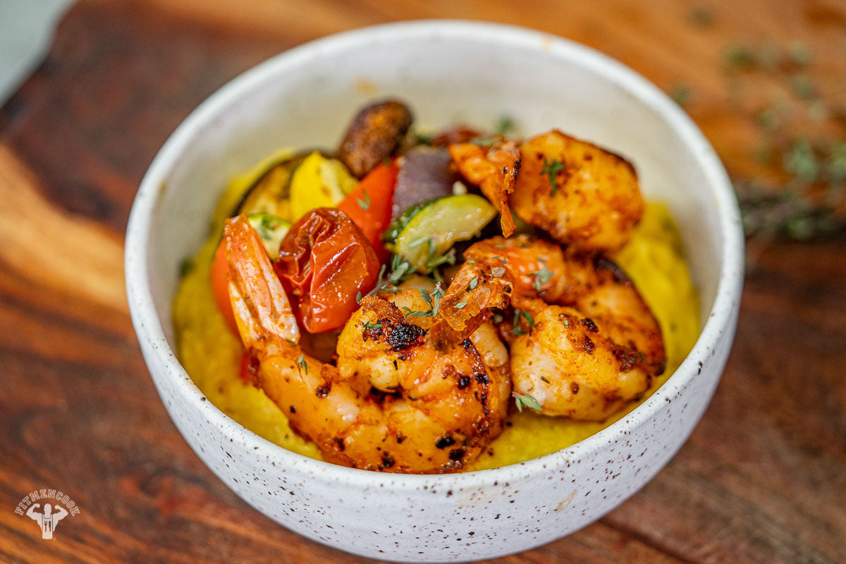 Spicy Shrimp With Creamy Polenta – Mediterranean Diet